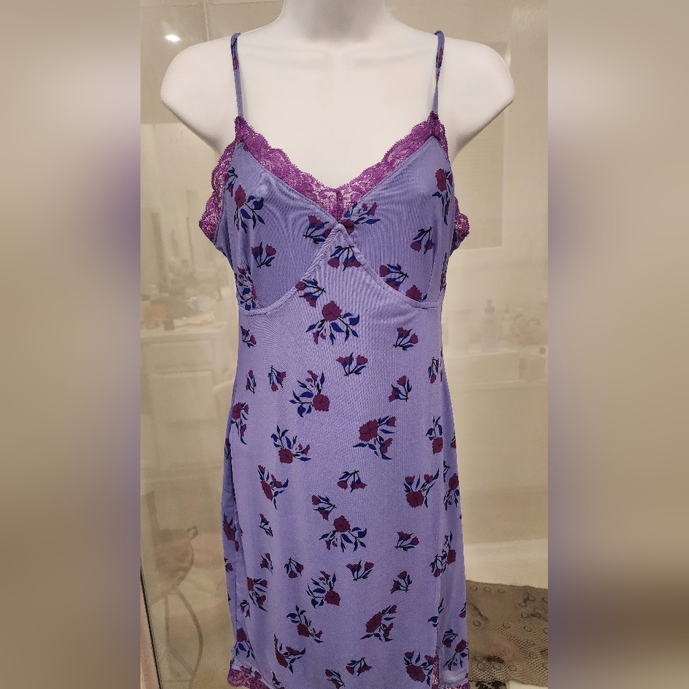 NWT Wild Fable Mesh Periwinkle Floral Mini dress